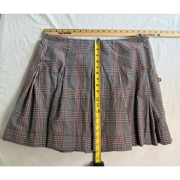 Dennis Uniform School High Waist Box Pleat Skirt Baldwin Plaid JUNIORS 15 - Picture 7 of 10